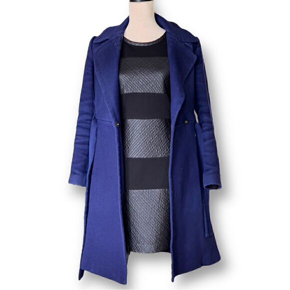 Theory Black Goshen Pryor Striped Body-con Knee Length Dress, Size Medium - Picture 5 of 11